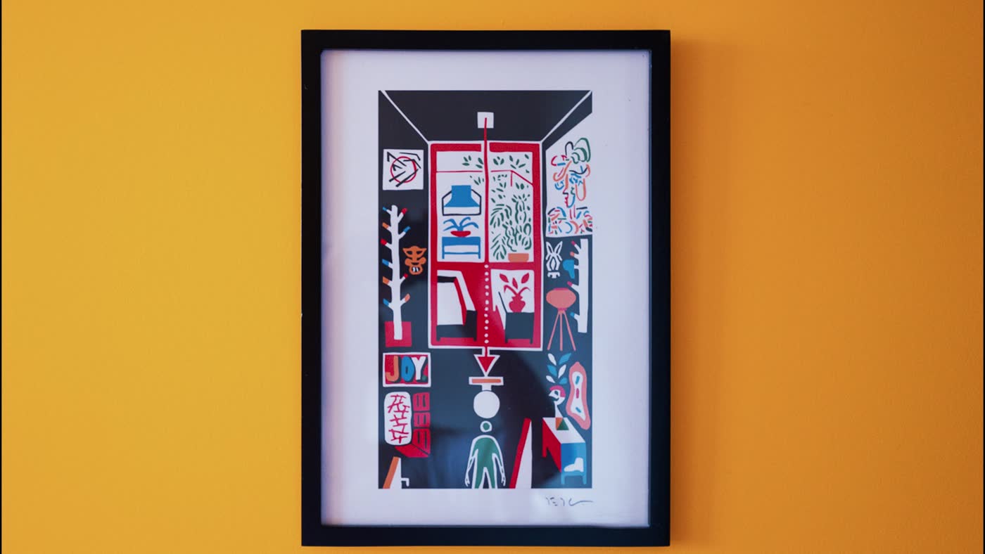 On the walls