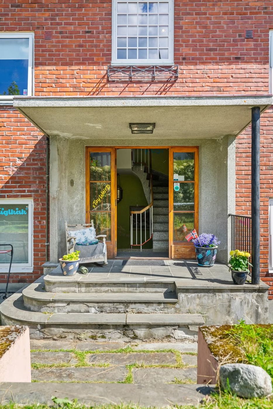 The front steps