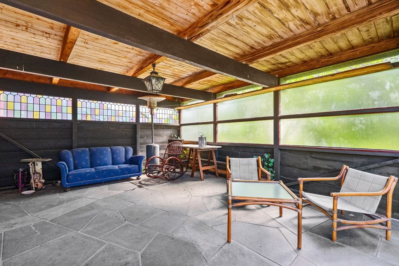 The glazed veranda
